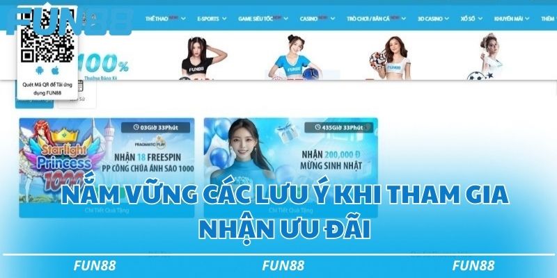 Khuyến mãi Fun88 - 7 ưu đãi độc nhất vô nhị tại nền tảng 3 Nắm vững các lưu ý khi tham gia nhận ưu đãi