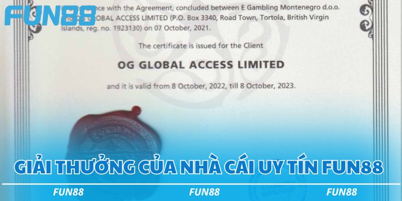 Giới thiệu Fun88 về lịch sử phát triển và hành trình 16 năm 2 Giải thưởng trong thời gian hoạt động của nhà cái Fun88